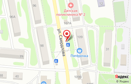EХ на улице Свердлова на карте