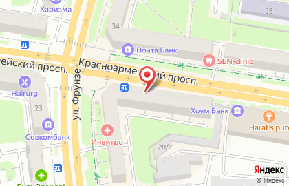 ОАО АКБ Пробизнесбанк на Красноармейском проспекте на карте