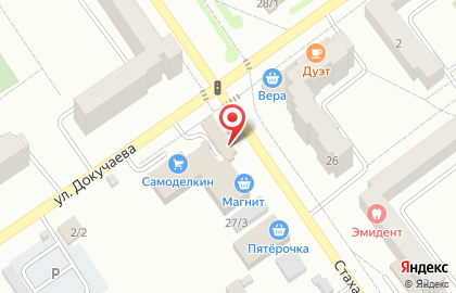 Магазин овощей и фруктов на Стахановской улице на карте