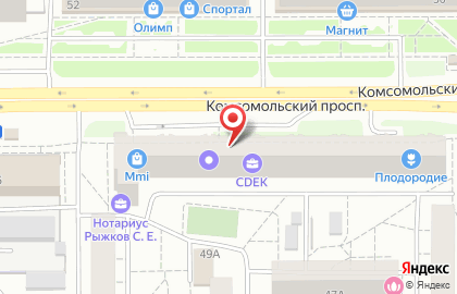 Стоматология Вэладент Джуниор на Комсомольском проспекте на карте