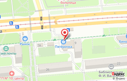 Супермаркет Пятёрочка на улице Кирова на карте