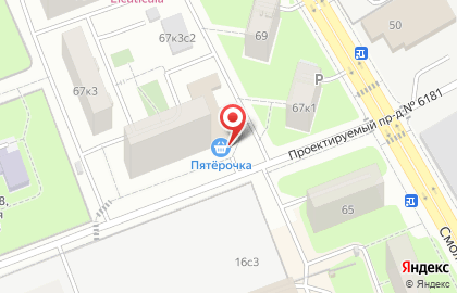 Супермаркет Пятёрочка в Москве на карте
