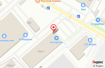 Точка продаж напольных покрытий Tarkett на Толмачёвской улице, 19а к 1 на карте