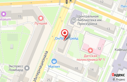 Микрокредитная компания Касса Взаимопомощи Пятый элемент деньги на улице 3 Интернационала на карте