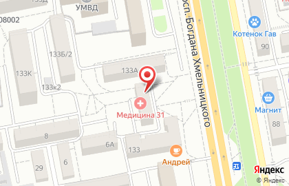 Центрально-Черноземный Банк Сбербанка России на проспекте Богдана Хмельницкого, 133г на карте