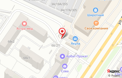 Автостоянка в Тюмени на карте