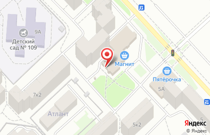 Продовольственный магазин Северная звезда в Дзержинском районе на карте