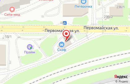 Автомойка Скиф на Первомайской улице на карте