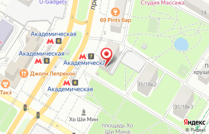 МегаФон, г. Москва на проспекте 60-летия Октября на карте