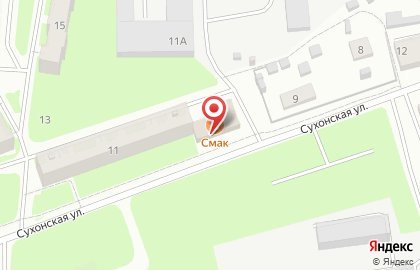 Столовая Смак на Сухонской улице на карте