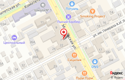 Суши-бар Осака на Московской улице в Новочеркасске на карте