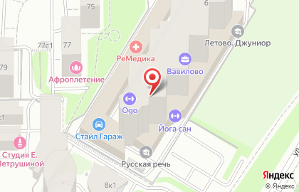 Гимнастический батутный клуб OGO на улице Архитектора Власова на карте