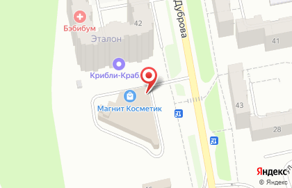 Торговый комплекс ТекстильЯР на улице Верхняя Дуброва на карте