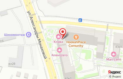 Служба доставки Eat Tasty на улице Александры Монаховой на карте