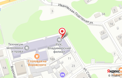 Владимирский филиал Российский университет кооперации на карте