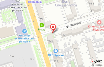Октябрьский район Киоск по продаже фруктов и овощей на Будённовском проспекте на карте