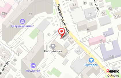 Русская Сказка в Гвардейском переулке на карте