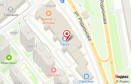 Центральный сервис на улице Родионова на карте