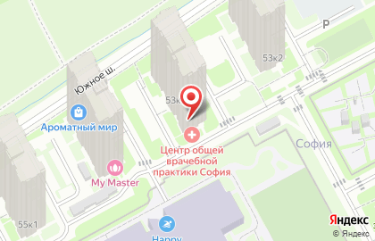 Городская поликлиника №56 на Южном шоссе, 53 к 3 на карте