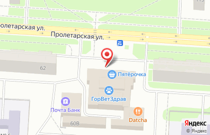 Магазин выпечки и мороженого на Пролетарской улице на карте