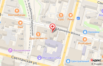 Банкомат АТБ на улице Адмирала Фокина на карте