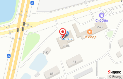 Автобан на улице Дежнева на карте