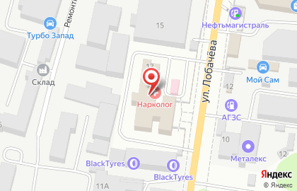 Наркологическая клиника Lifeclinic24 на улице Лобачёва на карте