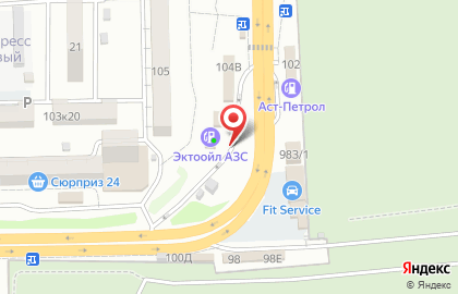 АЗС в Астрахани на карте