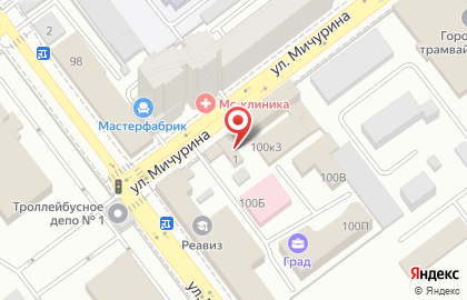 Магазин медицинской одежды Profstyle на улице Мичурина на карте