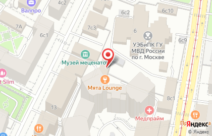 Кальян-бар Мята Lounge на метро Шаболовская на карте