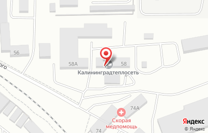 Производственно-диспетчерская служба теплосети в Ленинградском районе на карте