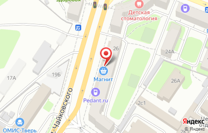 Салон сотовой связи МТС на проспекте Чайковского на карте