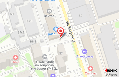 Магазин Красная мельница в Октябрьском районе на карте