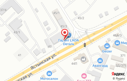 АСТ на Ястынской улице на карте
