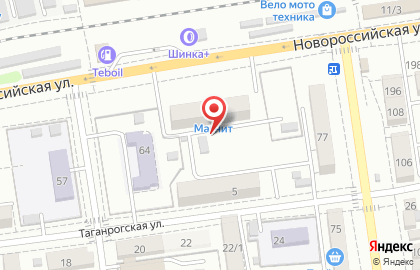 Сеть супермаркетов Магнит на Новороссийской улице на карте