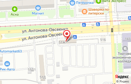 Рекламно-полиграфическая компания Экинокс на улице Антонова-Овсеенко на карте