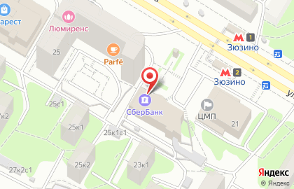 СберБанк на метро Каховская на карте
