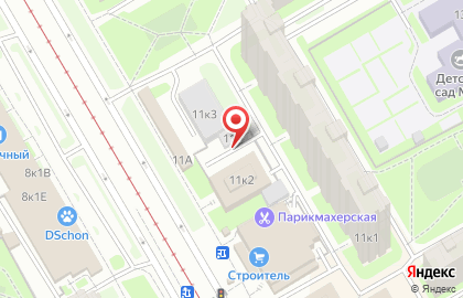 Русский Фейерверк - Нева на проспекте Авиаконструкторов на карте