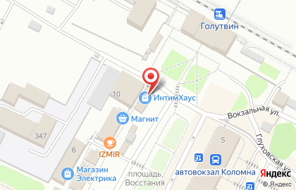 Магазин эротических товаров ИнтимХаус на площади Восстания на карте