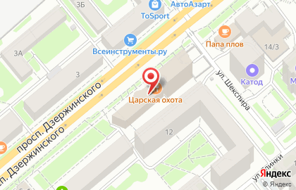 Ресторан Царская Охота в Новосибирске на карте