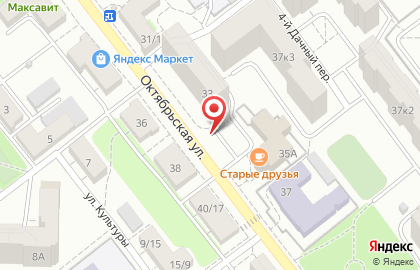 Салон продаж и обслуживания Tele2 на Октябрьской улице на карте
