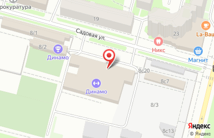 Фитнес-клуб Ника на Садовой улице на карте