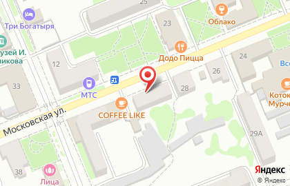 Диагностическая лаборатория Гемохелп на Московской улице на карте