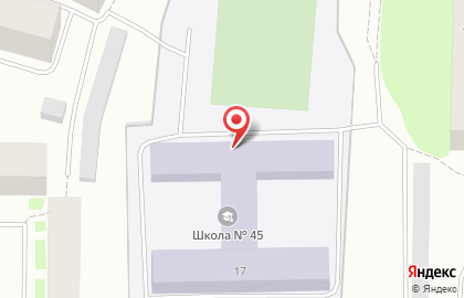 Средняя общеобразовательная школа №45 в Мурманске на карте
