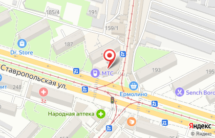 Евросеть на Ставропольской улице на карте