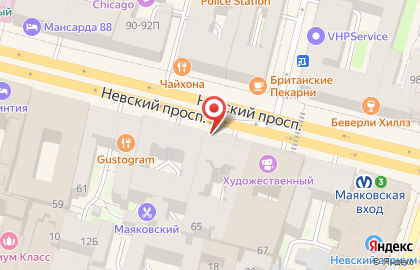 Кафе Pita`s на метро Достоевская на карте