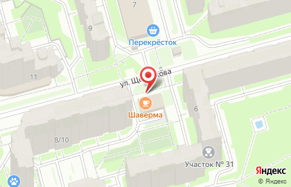 Продуктовый магазин в Санкт-Петербурге на карте