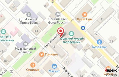 Subway на Петровском бульваре на карте