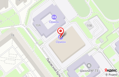 Спортивный комплекс Орион на Львовском бульваре на карте