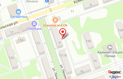 Глобус на улице Ленина на карте